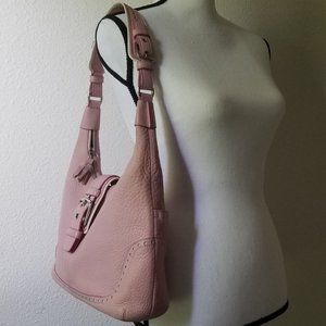 Vintage Pink Coach Bag in Soft Pebble Leather